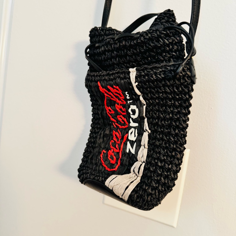 ANYA HINDMARCH COKE ZERO BLACK CROSSBODY NWOT RARE - Picture 9 of 12